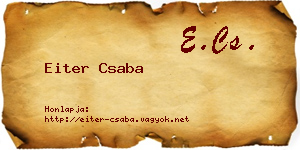 Eiter Csaba névjegykártya