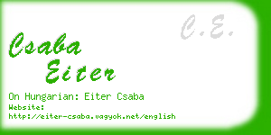 csaba eiter business card